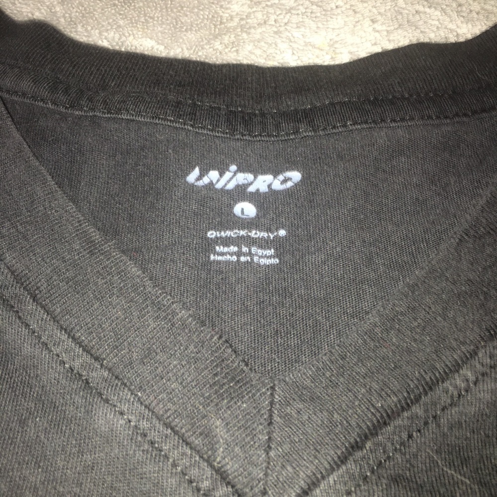 Black V-neck T-shirt